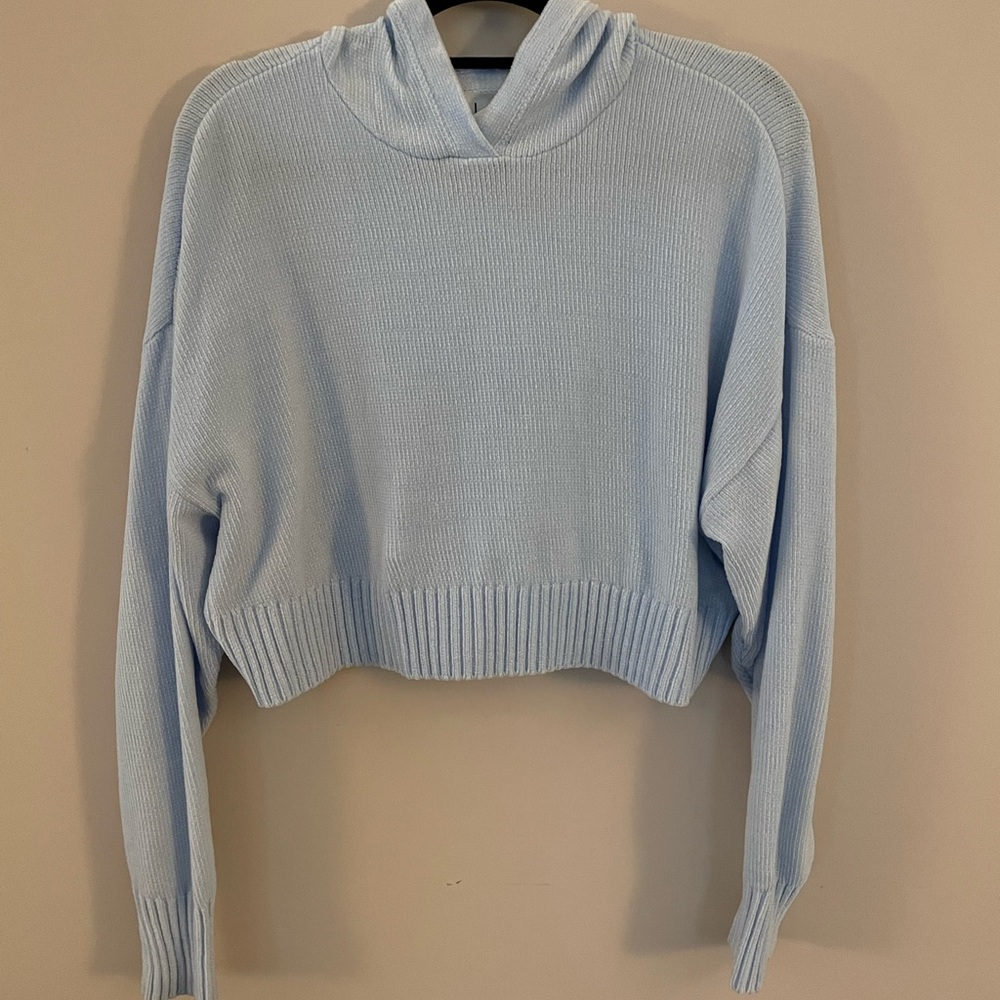 Aerie Sky Blue Hooded Sweater